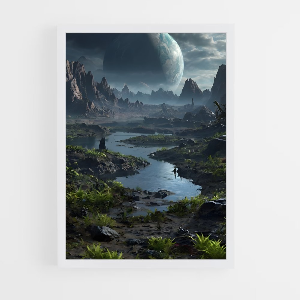 Poster Lac Étoilé – affiche Art spatial (vue 3)